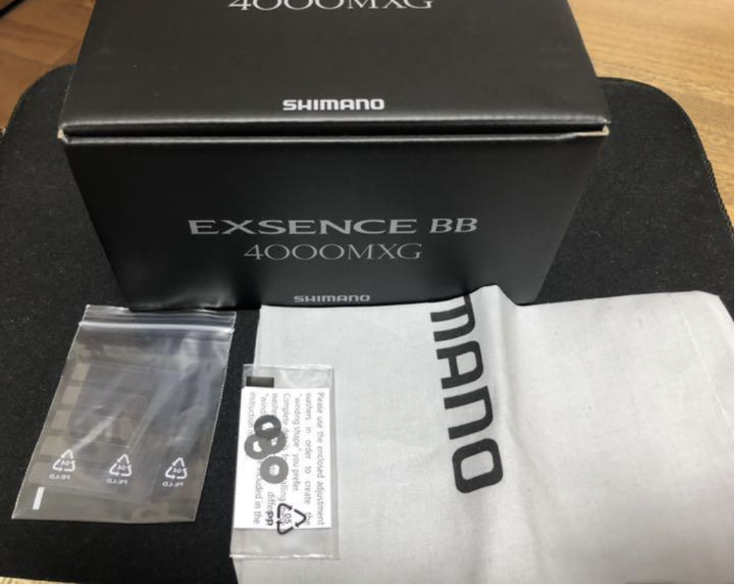 Shimano 20 Exsence BB 4000MXG Right Handle Spinning Reel in the