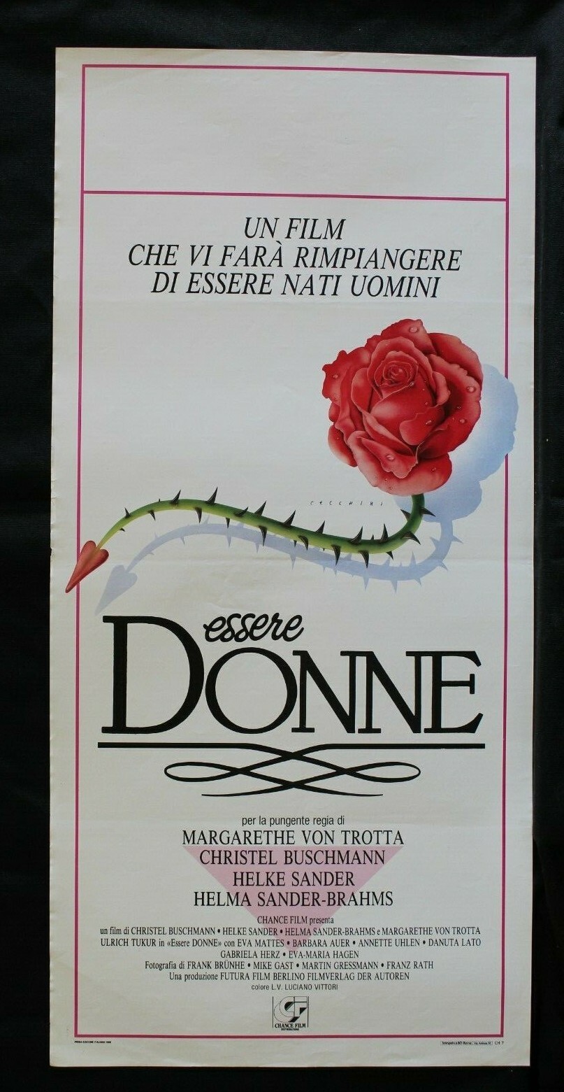 Locandina originale film Essere donne (1988) - Regia di Christel Buschmann, Helke Sander, Helma Sanders-Brahms, Margarethe von Trotta