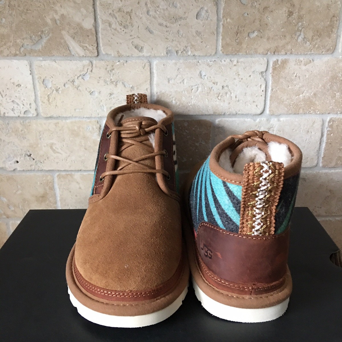 UGG Neumel Sierra Chestnut Suede Sheepskin Chukka Ankle 