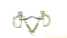 Kimberwick Stainless horse Bit with Chain Equestrian Training Tack
