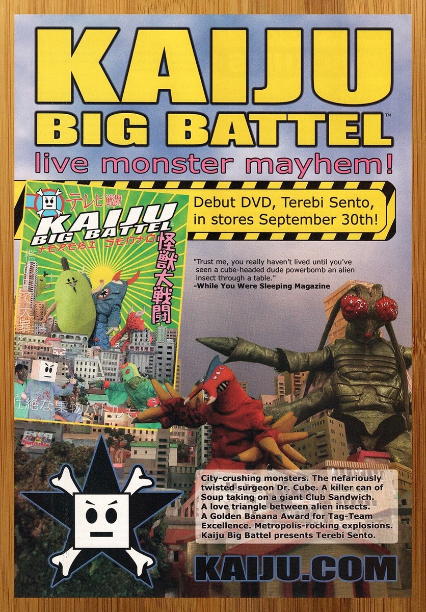 2003 Kaiju Big Battle DVD Vintage Print Ad/Poster Japanese Monster