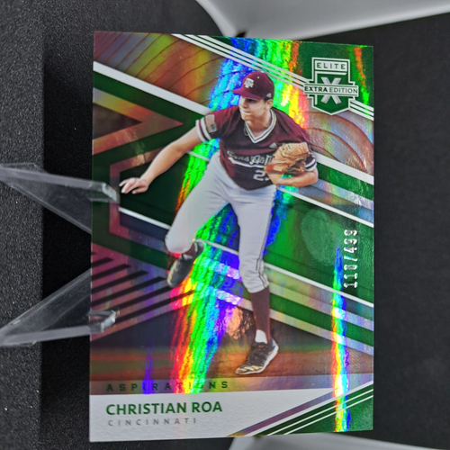 2020 Elite Extra Edition Aspirations Green #104 Christian Roa /499 Reds ...