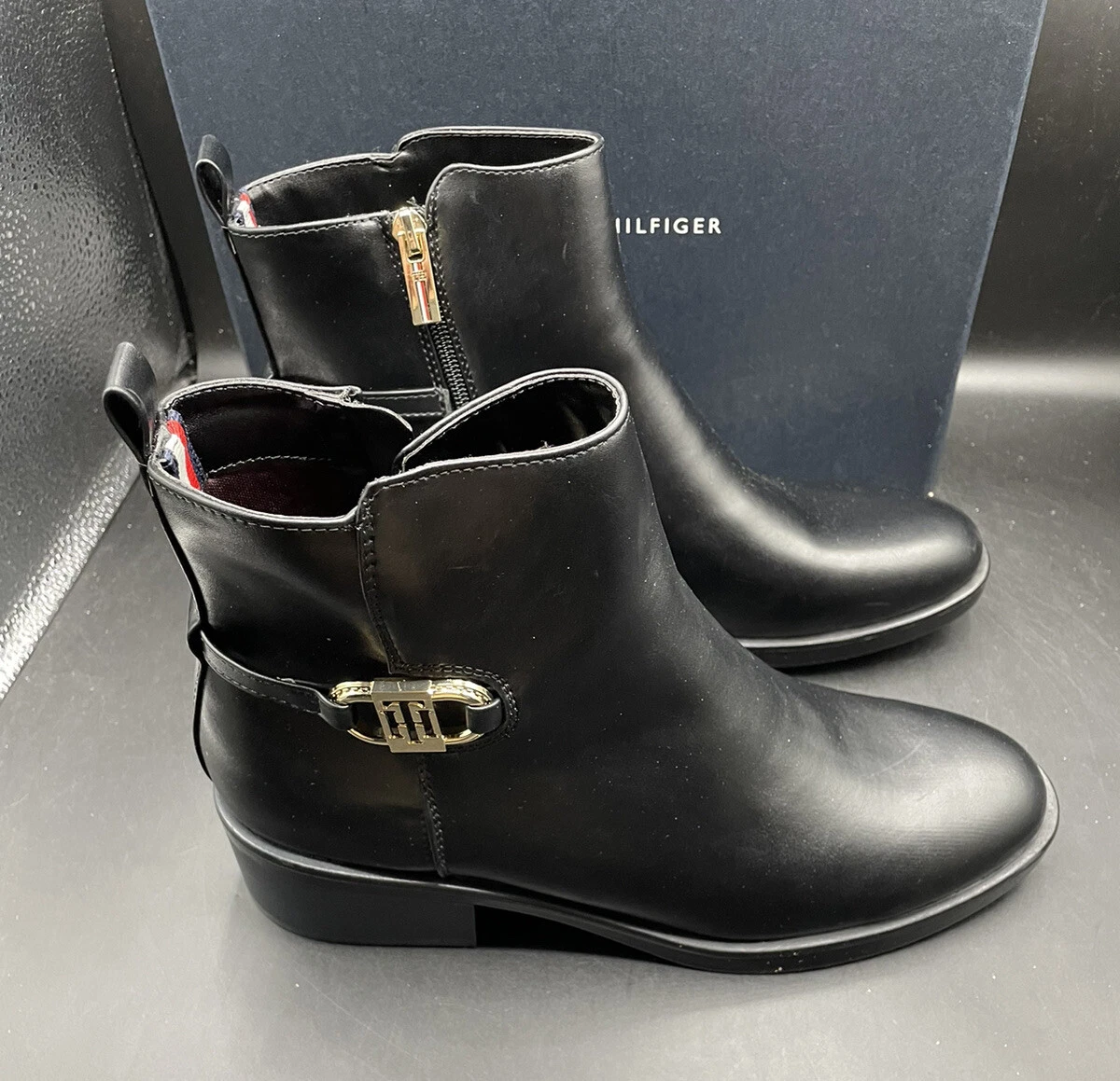 New Tommy Hilfiger Women's Imiera Ankle Boot Size 10 Black