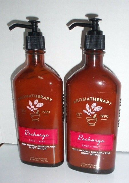 BATH AND BODY WORKS AROMATHERAPY SAGE & MINT BODY LOTION X2 BRAND NEW | eBay