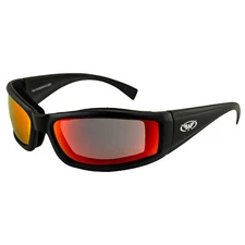 Global Vision Eyewear Stray Cat Motorcycle Glasses G-Tech Red Lens Black Frame