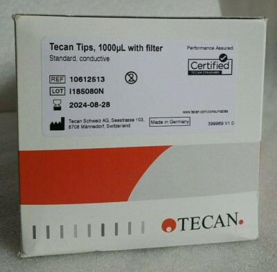 TECAN Tips 1000uL w/ Filter Standard, Conductive (5x2x96 = 960pcs) REF: 10612513