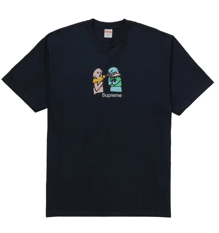 Supreme Bite Tee Navy   Size S