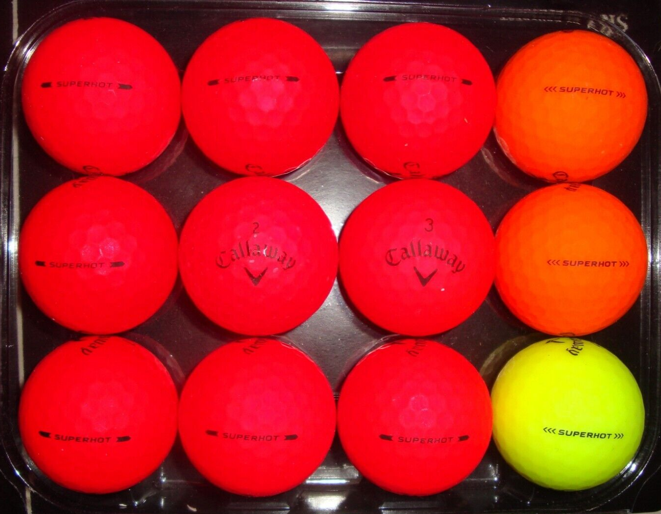 12 Callaway Superhot multicolor Matte golf balls eBay