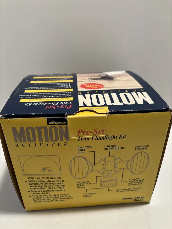 Kit de reflector doble sensor activado por movimiento modelo Regent MS20 exterior (D) Foto 3 de 4