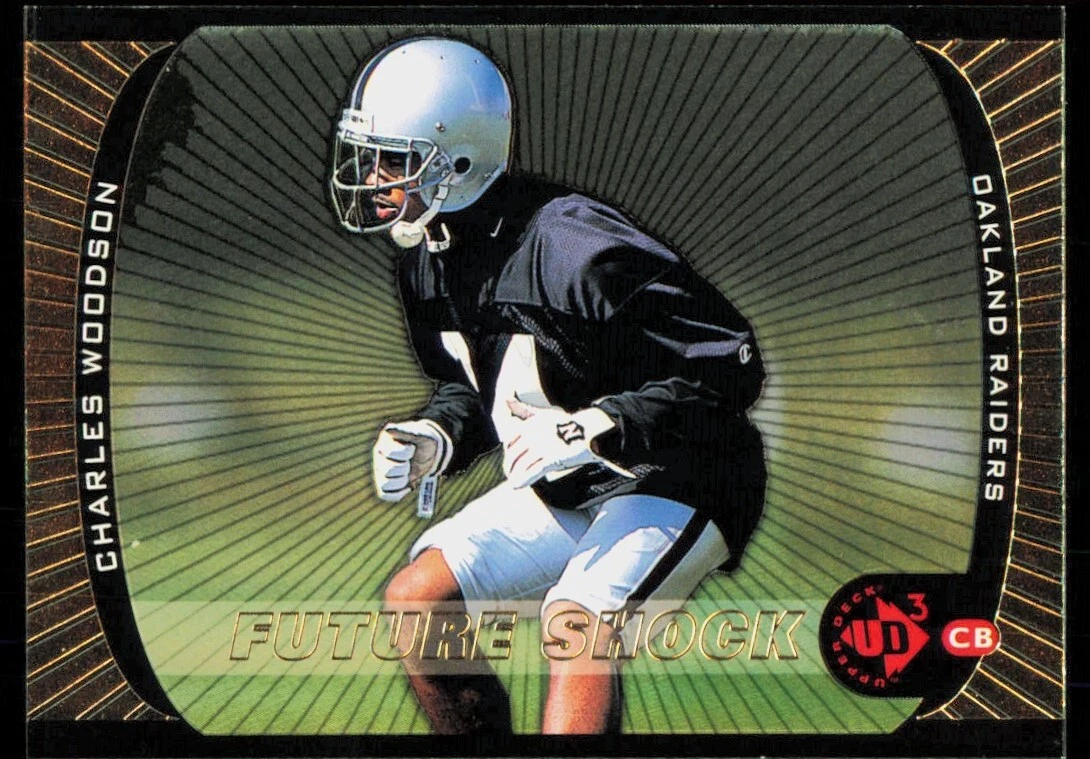 1998 Uppder Deck UD3 Future Shock Charles Woodson Rookie Oakland Raiders #184