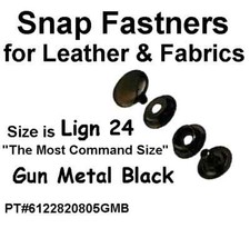 Snap Fastener 10 Sets of Gun Metal Black (Color) with tool Made in USA