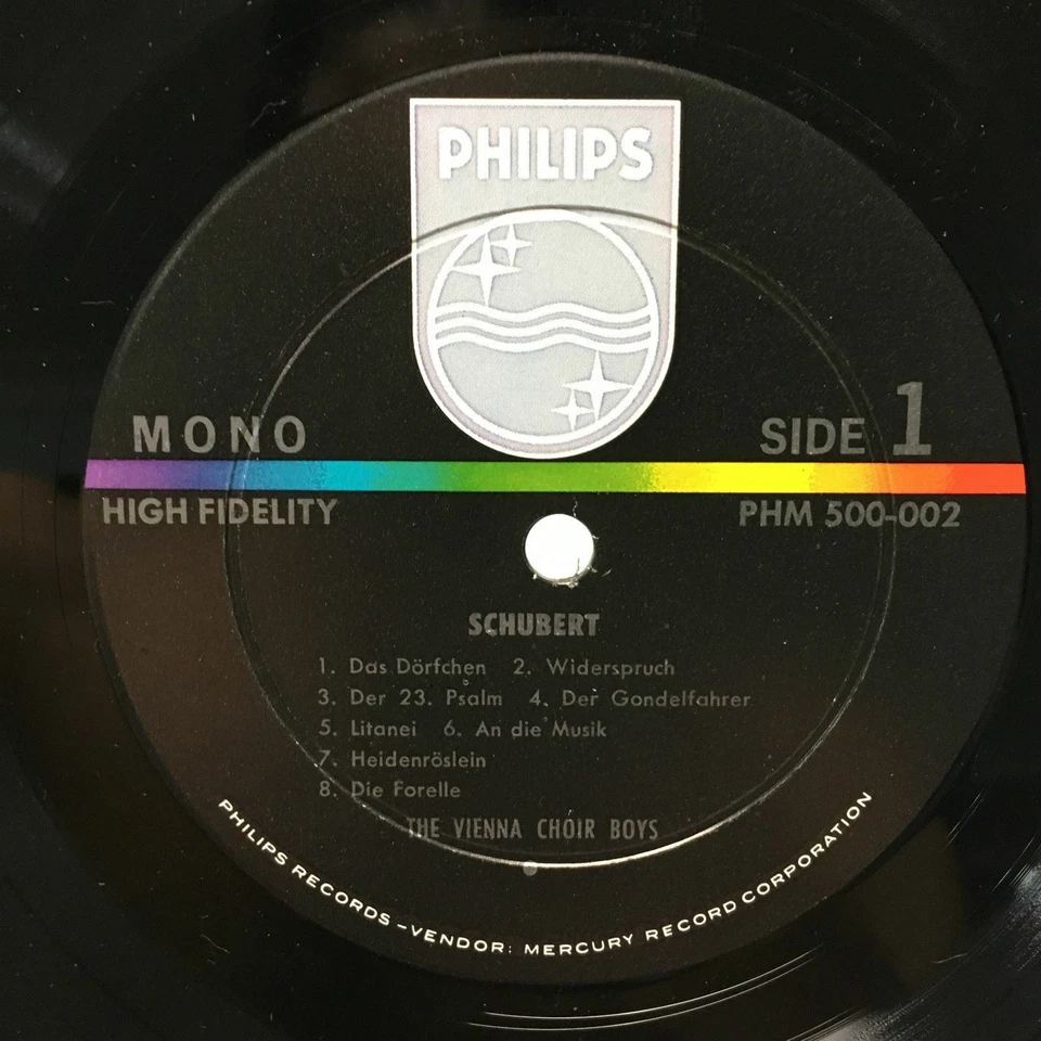 Vienna Choir Boys Sing Sacred Music Love Songs Schubert Brahms Phillips LP MONO - Image 3 of 4