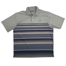 The Putterboy Collection Pinehurst 1895 Logo Gray Blue S/S Polo Shirt Sz XL