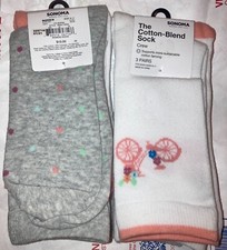 Lot of 2. Sonoma cotton blend sock. Crew. 3 pairs per pack.