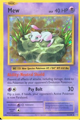 ミュウ XY Mew 53/108 Holo Pokemon XY Card Night and Day | eBay