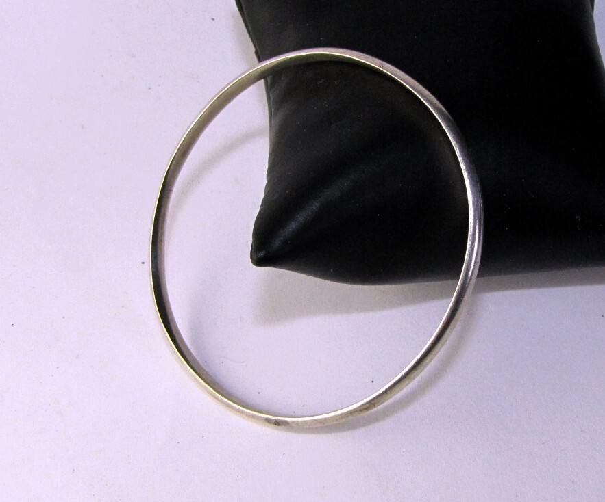 Vintage Bangle Bracelet Solid Sterling Silver Sta… - image 7