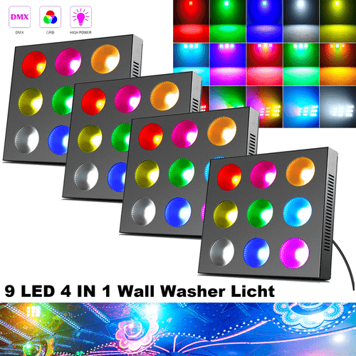 RGBW COB Wallwasher Strahler Bühnenlicht Bar DMX Disco Party Show Hallowen Deko - Bild 12 von 39