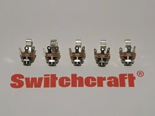 Switchcraft input jack, type 12A, 1/4" mono shorting jack, phono jack, 5pcs