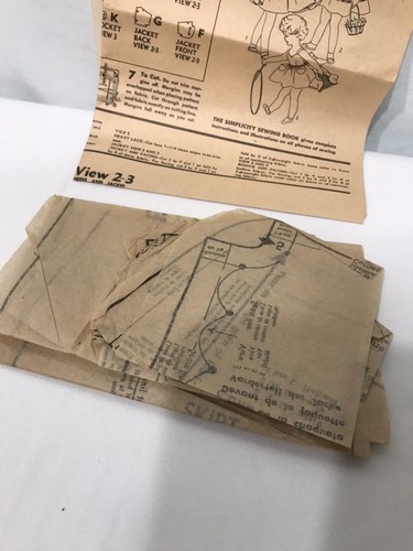 Vtg SIMPLICITY 1149 CHILD GIRL Pattern Sewing 1955 CUT One Piece Dress Jacket - Picture 5 of 8