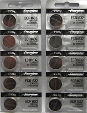 10 ENERGIZER CR1632 1632 LITHIUM  BATTERIES 