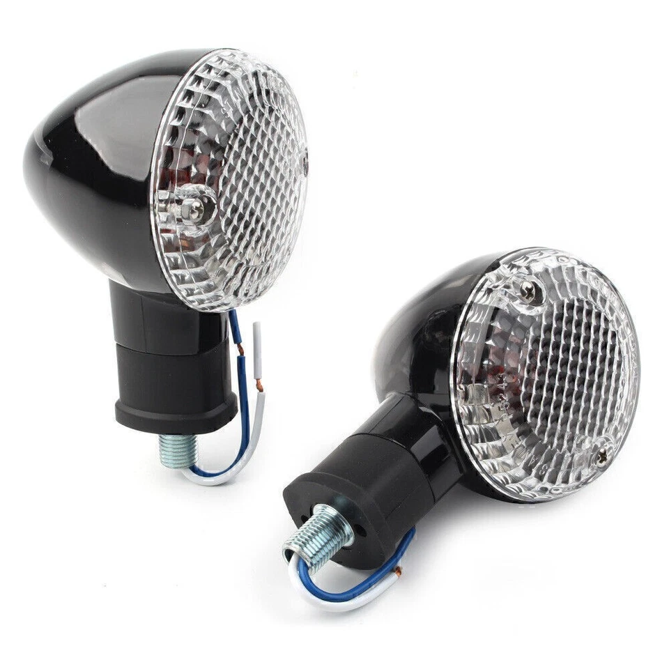 2x Black Turn Signal Light lens Blinker Amber Lamp Fits Yamaha Bolt XVS950 14-18 - Imagem 4 de 4