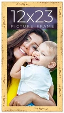 12x23 Frame Yellow Real Wood Picture Frame Width 1.25 inches | Interior Frame De