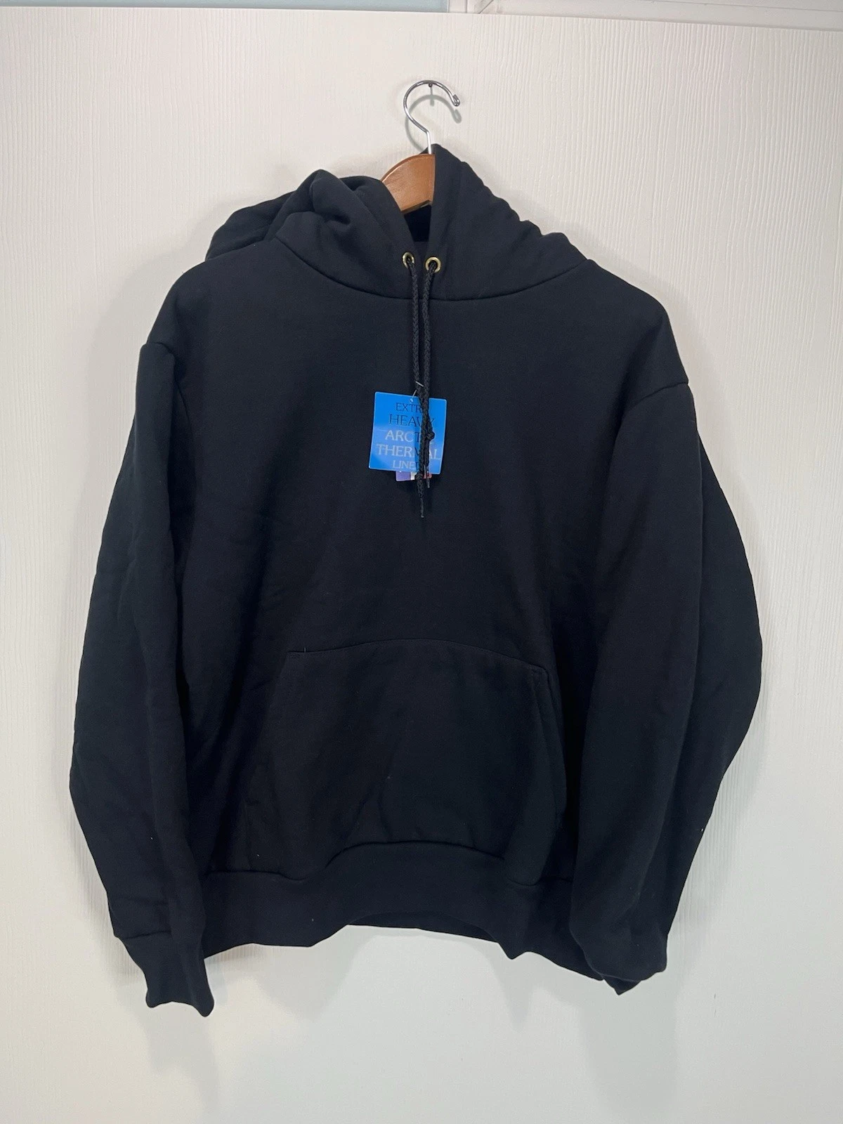 Vintage 90s Black Double Face Thermal Hoodie Size Large
Opens in a new window or tab