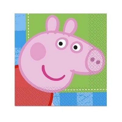 20 Serviettes en papier Peppa Pig 33 x 33cm 20 Serviettes en papier Peppa Pig 33 x 33cm