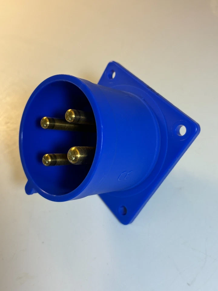 CEE Receptacle MALE Waterproof 32-AMP 250-Volt 3-Pole 4-Wire IP44 6H PCE 6249-9 - Image 3 of 4