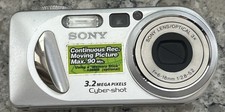 Sony Cyber-shot DSC-P8 3.2MP Camera - Silver W Battery NO CHARGER untested