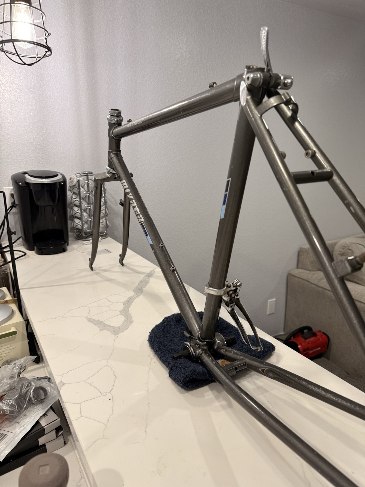 Miyata Terra Runner Gray Steel Road Bike Frame and Fork Unis