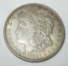 1921-P Morgan Silver Dollar  Great Toning Almost Uncirculated Sweet