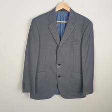 Marks And Spencer Blazer Jacket Mens UK 40 S Grey Alfred Brown Sartorial Luxury