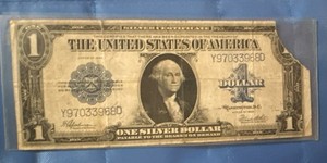 1923 $1 US Large Silver Certificate Banknote Y97033968D
