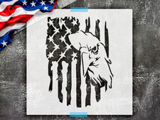 American Flag Stencil for Painting Patriotic USA Flag Template for Wood Wall Art