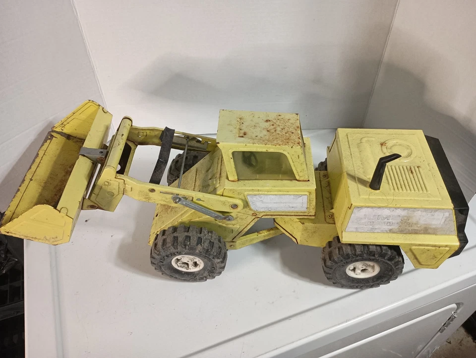 Camión delantero elefante antiguo de construcción de acero prensado NYLINT JUMBO LOADER Foto 2 de 4