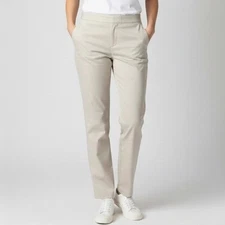 Antonio Melani Theo Ing Loro Piana Luxe Wool Straight Leg Pants Beige Size 8