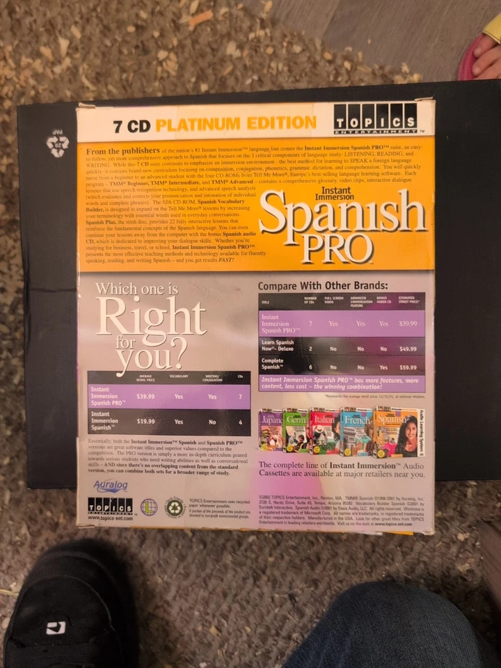 Topics Instant Immersion Spanish Pro 7 CD Platinum Edition - Image 2 of 4