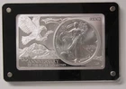 2021 35th Anniversary Of Silver Eagle Coin 3 Oz Silver Bar & Coin Set w/Box& COA