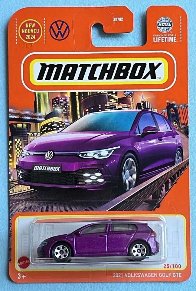 Matchbox '2021 Volkswagen Golf GTE. New Collectable Toy Model Car. MBX Metro.