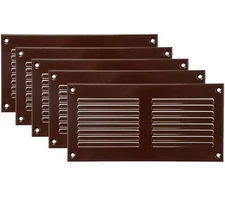 8x4 Brown Air Duct Vent Cover 5-Pack w Screen - FAST SHIPPING