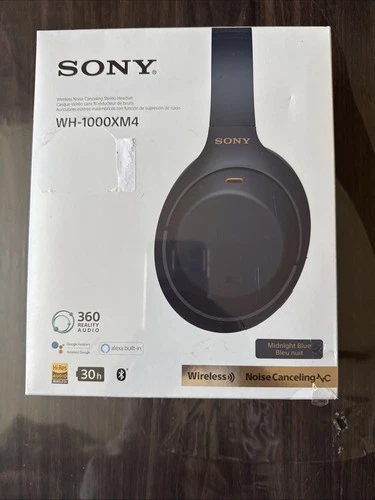 Sony WH-1000XM4 Wireless Noise-Cancelling Over-the-Ear Headphones Midnight Blue