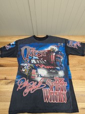 Vintage 1998 NASCAR Dale Earnhardt The Quest AOP Shirt Size Large Rare