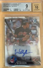 2016 Bowman Draft - Chrome Draft Pick Autographs Will Benson #CDA-WB BGS 9