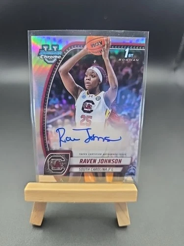 2024-25 Bowman University Chrome - Chrome Prospect Autographs Raven Johnson #60