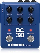 TC Electronic DC30 PREAMP Guitar Pedal | Dual-Channel Guitar Preamp with