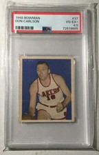 1948 Bowman Basketball  #37 DON CARLSON LA Lakers  PSA 4.5 VG-EX+
