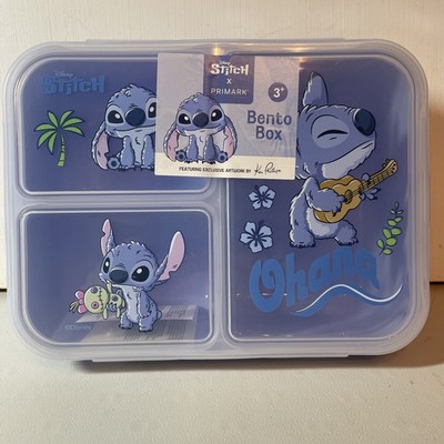 DISNEY STITCH BENTO SNACK BROTDOSE GETEILT BLAU PRIMARK NEU MIT ETIKETT