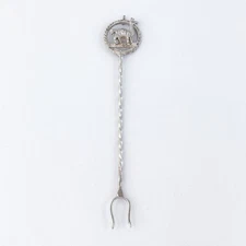 Vintage Sterling Silver 925 Animal Alpaca Party Hors d'Oeuvres Fork