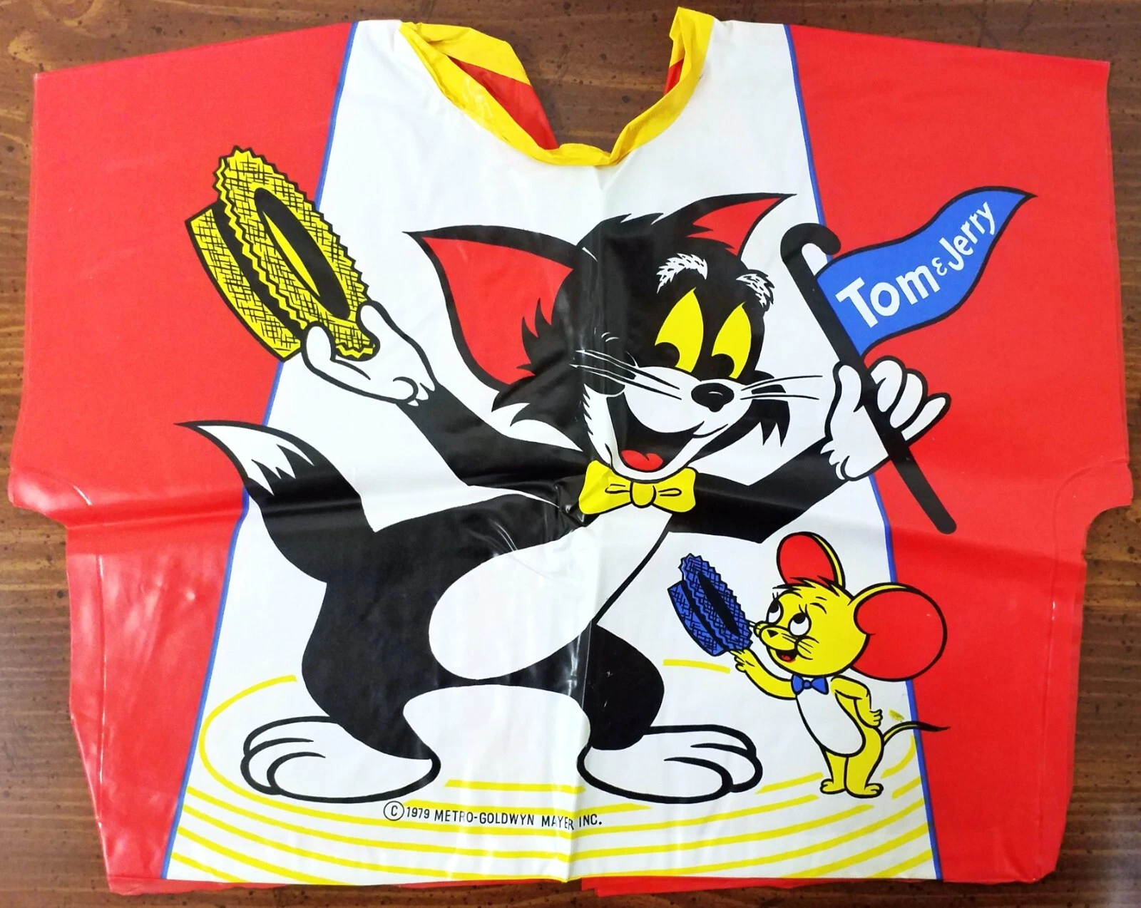 VINTAGE ~ 1979 ~ TOM & JERRY ~ RARE ~ HTF ~ WATERPROOF ~CHILDREN'S BIB